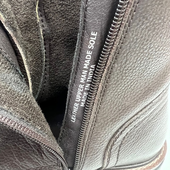 NWT ALBERTO TORRESI GENUINE LEATHER Mid-Calf Front Side Zip Brown Boots 40 US 9 - Picture 10 of 15